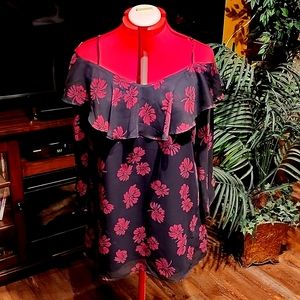 Forever 21 Floral Dress open shoulder